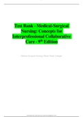 Test Bank |  Medical-Surgical Nursing | Concepts for Interprofessional Collaborative Care | 9th Edition