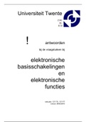 Antwoordenbundel van het boek Elektronische basisschakelingen en functies