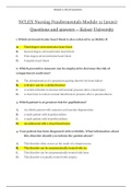 NCLEX Nursing Fundamental's Module 11 (2020) Questions and answers – Keiser University