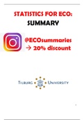 Statistical Methods for Business and economics summary - Tilburg university - Economics