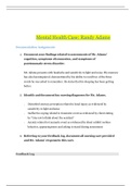 Randy Adams_Mental Health Case_2022/2023 | RNSG 1443 Mental Health Case_Documentation_Graded A