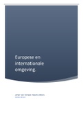 Samenvatting  Europese & Internationale Omgeving
