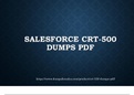 Salesforce CRT-500 Exam Dumps Pdf - Get Latest CRT-500 Solution (2021)