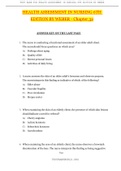 HEALTH ASSESSMENT IN NURSING 6TH {Chapter 32} _ Graded A