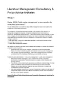 Summary all mandatory articles for Management Consultancy & Policy Advice EUR