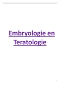 Samenvatting Embryologie en Teratologie (DGK Ba1)