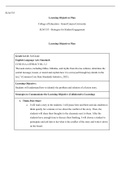 Learning Objectives Plan.pdf    ELM 535  Learning Objectives Plan  College of Education - Grand Canyon University ELM 535 - Strategies for Student Engagement   Learning Objectives Plan  Grade Level: 3rd Grade  English Language Arts Standard:  CCSS.ELA-LIT