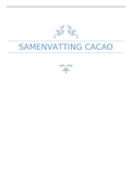 Samenvatting  Bakkerijtechnologie cacao verwerking