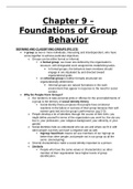 MGMT 3720 Foundation of Group Behavior Exam 3 - Notes Compilation 2