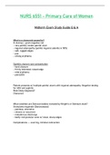 NURS6551 / NURS 6551 Midterm Exam Study Guide Q & A (Latest): Primary Care of Women - Walden