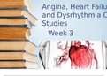 NURP423 Week 3 Angina,  Heart Failure and Dysrhythmia Case Studies
