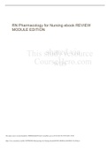 RN Pharmacology for Nursing ebook REVIEW MODULE EDITION,LATEST 2021 GRADED A.