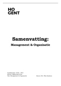 Examensamenvatting Management & Organisatie - Buekens W. - Hbo5 Marketing HoGent