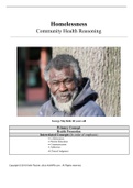 Homelessness Case Study_Community Health Reasoning;George Mayfield Case RNSG 1360 (RNSG 1360) 