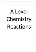 A level Chemistry Reactions