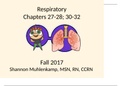 NURSING MISC Respiratory Chapters 27-28; 30-32 Neurologic Control of Ventilation
