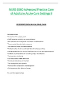 NURS6560 / NURS 6560 Midterm Exam Study Guide (Latest 2021): Advanced Practice Care of Adults in Acute Care Settings II - Walden