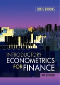 Introductory Econometrics for Finance Textbook