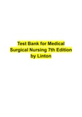 Test Bank for Medical Surgical Nursing 7th Edition by Linton