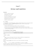 Arrays and matrices