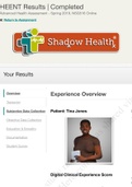 NSG 516 Tina Jones Subjective HEENT Completed Shadow Health 2