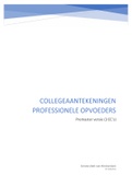 Collegeaantekeningen Professionele Opvoeders - premaster versie (forensische-) orthopedagogiek - Universiteit van Amsterdam