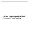 Focused Exam: Community-Acquired Pneumonia (Patient Teaching)