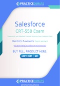 Salesforce CRT-550 Dumps - The Best Way To Succeed in Your CRT-550 Exam