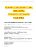 Test bank for business communication essentials 6th edition by Bovee | Answer & Explanation