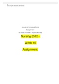 Nursing 6512 - Week 10 Assignment.