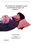 Profielwerkstuk 6VWO: De invloed van slaaptekort op het concentratievermogen van jongeren.