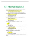 Exam (elaborations) ATI Mental Health A {UPDATED}Exam (elaborations) ATI Mental Health A {UPDATED}
