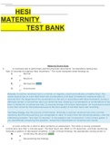 HESI MATERNITY 2 TEST BANK 