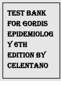 TEST BANK FOR GORDIS EPIDEMIOLOGY 6TH EDITION BY CELENTANO