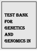Test Bank Genetics and Genomics in Nursing and Health Care, 2nd Edition Theresa A. Beery.