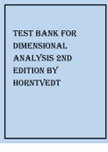 TEST BANK FOR DIMENSIONAL ANALYSIS 2ND EDITION BY HORNTVEDT