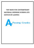 Test Bank for Contemporary Maternal-Newborn Nursing, 9th Edition. Patricia Ladewig. Marcia L London. Michele Davidson