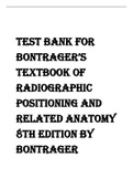 Bontrager's Textbook of Radiographic Positioning and Related Anatomy, 9th Edition by John Lampignano Test Bank