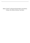 Bates’ Guide to Physical Examination and History Taking, 13th Edition Bickley Test Bank (MCQ from Chapters 1 to 20)