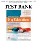 test  bank  Brown and Mulhollands Drug Calculations 11th Edition Tritak 
