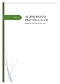UNIT 3 BIOLOGY PRACTICALS AS LEVEL (1-9) EDEXCEL INTERNATIONAL A LEVEL