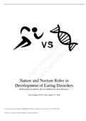 PSYC 140 Final Paper Nature vs Nurture in Eating Disorders