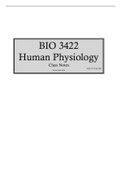 BIO 3422 Human Physiology class notes 