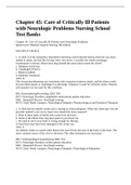 NURS 6603 Chapter 45 Care of Critically Ill Patients with Neurologic Problems