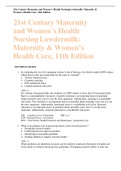 21st Century Maternity and Women’s Health Nursing Lowdermilk: Maternity & Women’s Health Care, 11th Edition