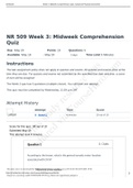 NR 509 Week 3 Midweek Comprehension Quiz latest (GRADED A+)
