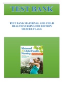 TEST BANK MATERNAL AND CHILD HEALTH NURSING 8TH EDITION SILBERT-FLAGG