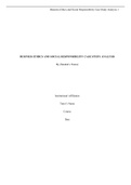BUSINESS ETHICS AND SOCIAL RESPONSIBILITY CASE STUDY ANALYSIS