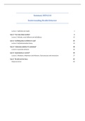 Summary HEP4210: Understanding Health Behavior