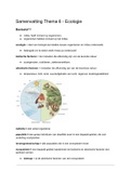 Samenvatting biologie - HAVO  3 - Thema 6 Ecologie